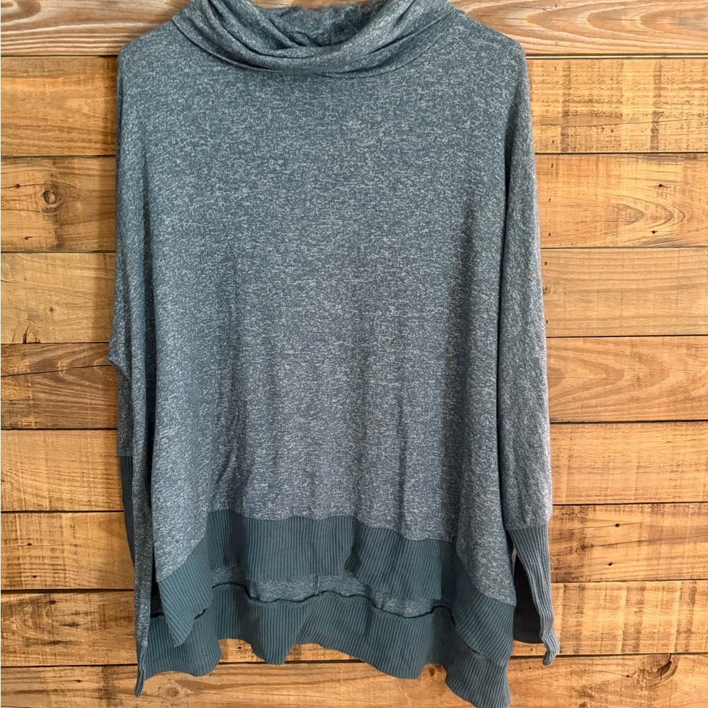 Cozy Blue Cowl Neck Sweater